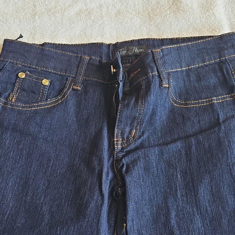 Top Jhon Boys Straight Jeans Dark Blue Cotton Spandex Size 9/10‎ MP701 woman - Picture 3 of 11